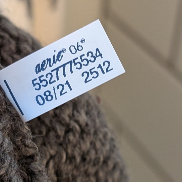 Aerie Women's Fair Isle Cotton Crewneck Sweater XXL Yellow Grey - Picture 7 of 7